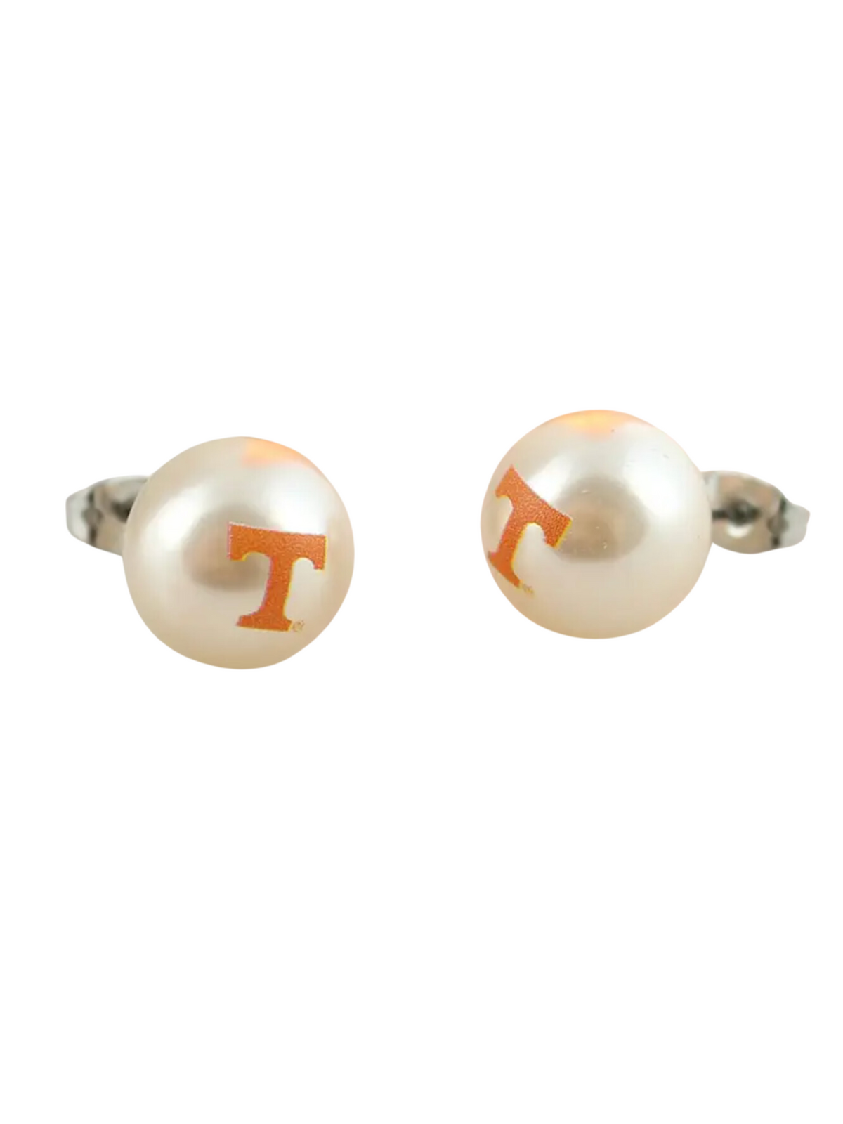 Tennessee Logo Pearl Stud Earrings