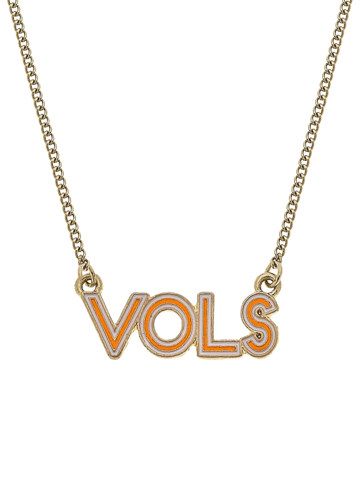 Tennessee Vols Outline Enamel Necklace