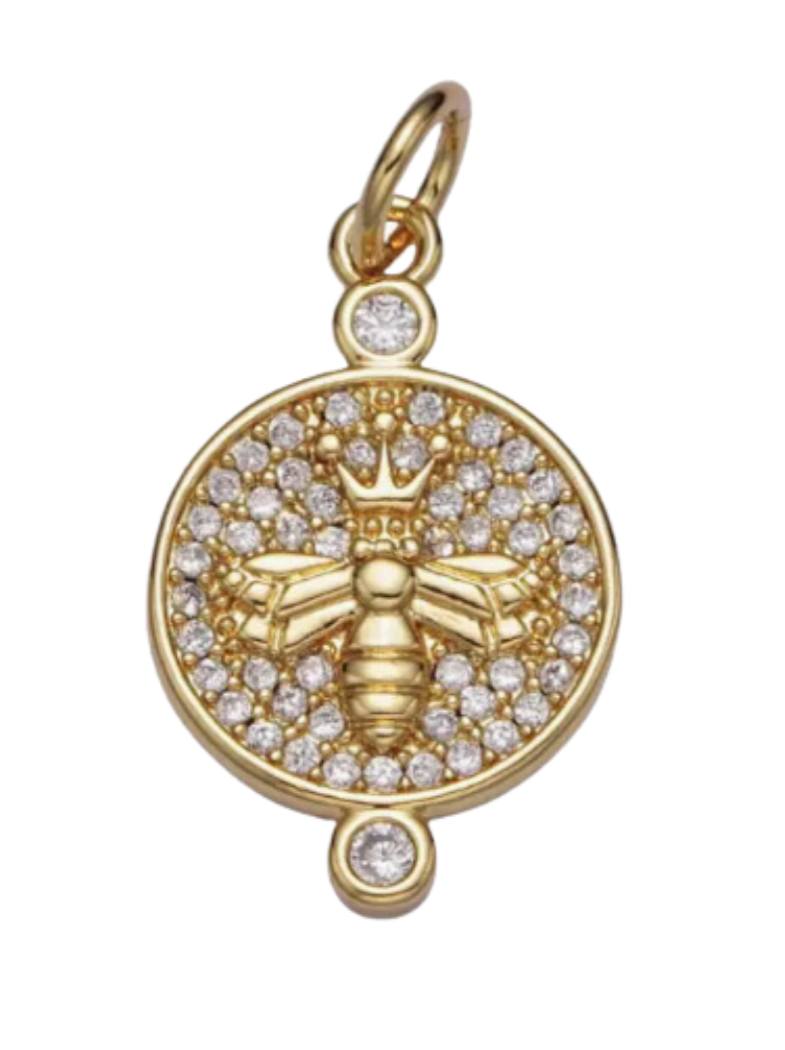 Stone Bee Coin Charm