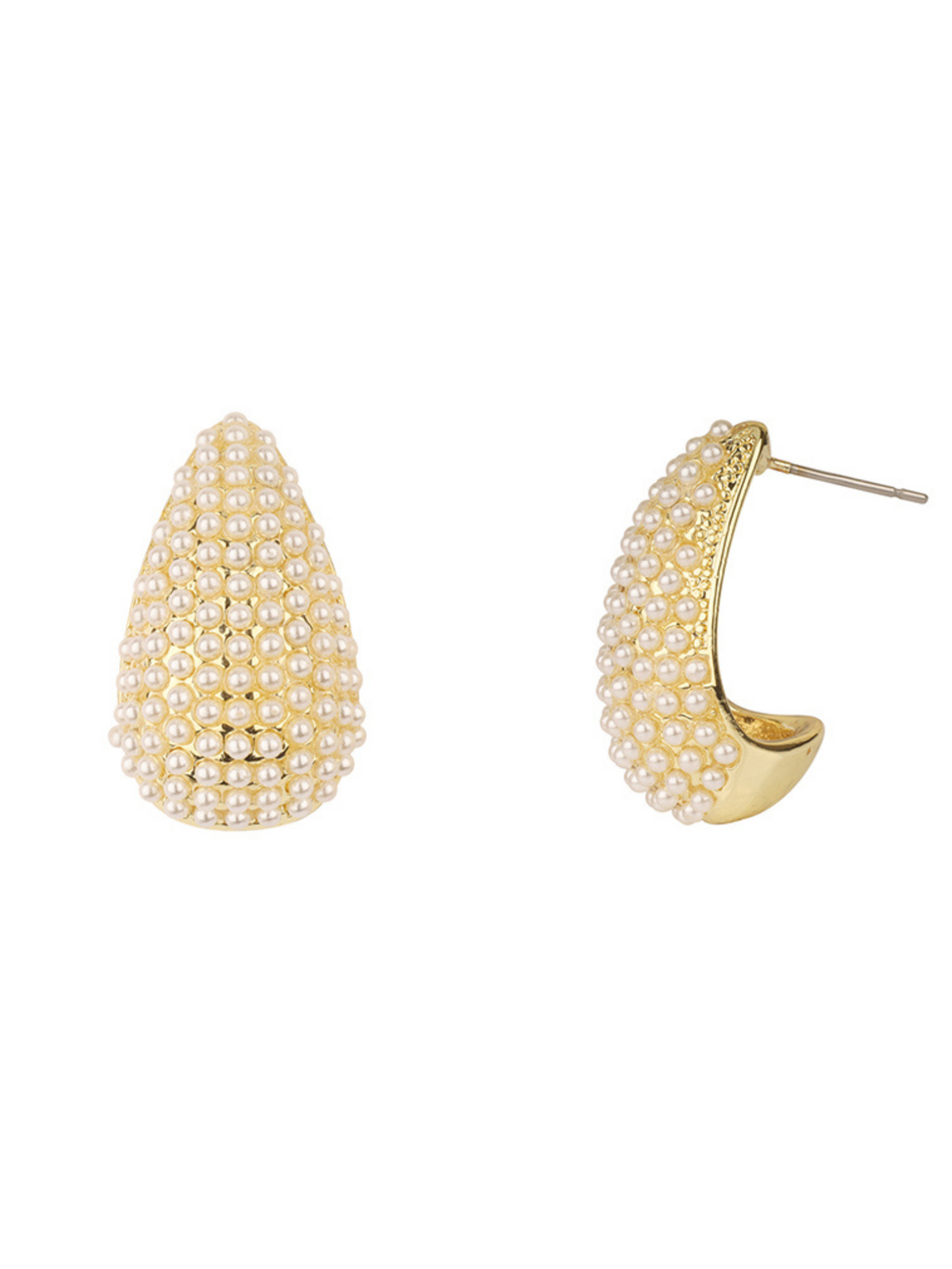 Pearl Caviar Teardrop Post Earring