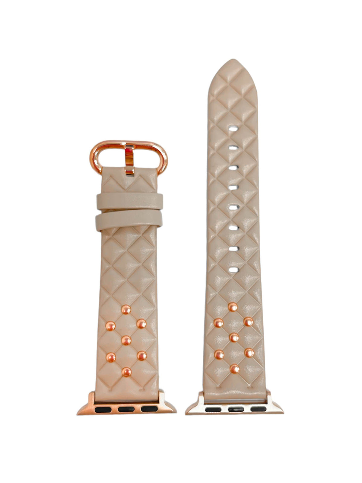 Quilted Stud Blush Smart Watch Band