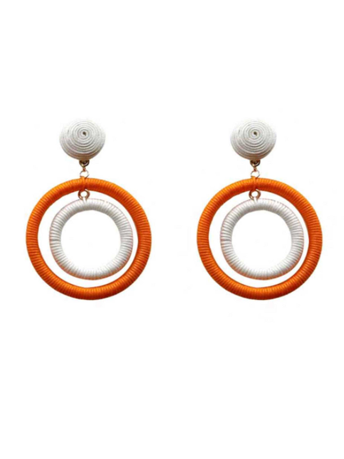 Layered Wrapped Dangle Hoop Earrings