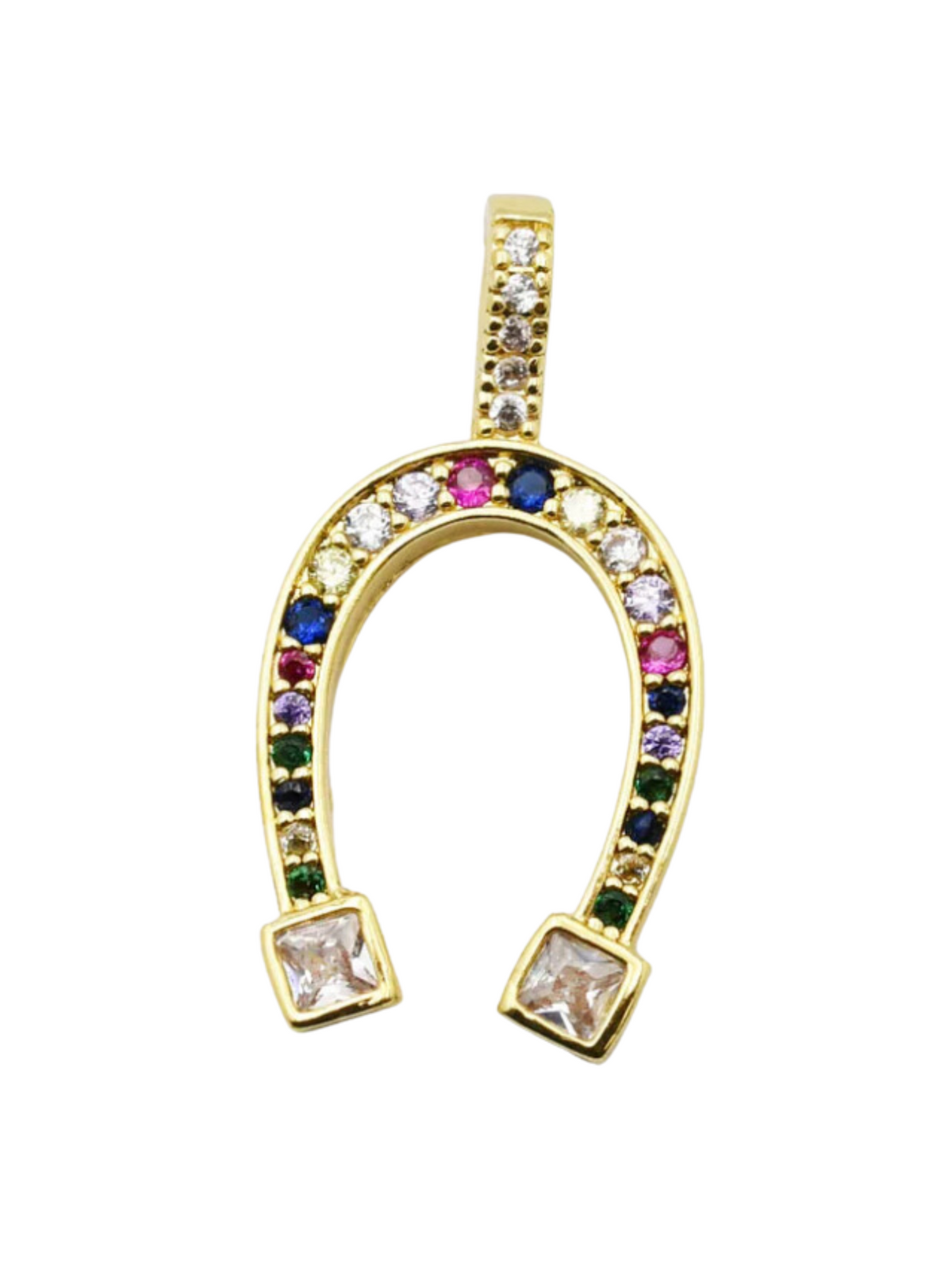 Multi Color Horseshoe Charm